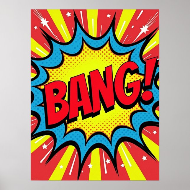 BANG! Pop Art Comic Style Poster (Front)