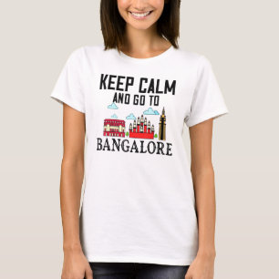 Bangalore India City Skyline Map Travel 7 T-Shirt