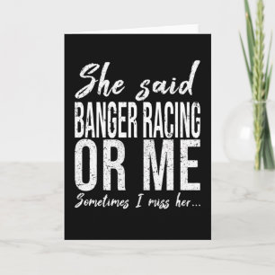 Banger Racing funny sports gift Card