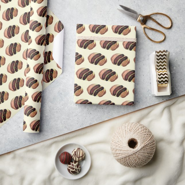 Bangers and Mash UK Food Sausage Potatoes Wrapping Paper (Crafts)