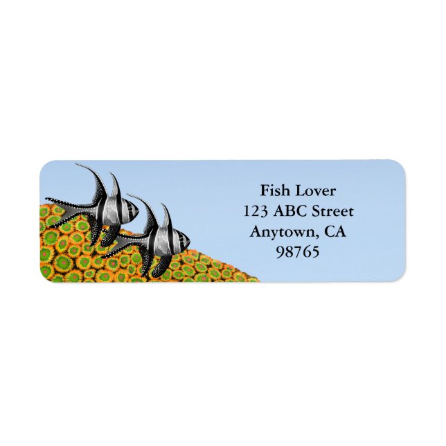 Banggai Cardinalfish & Zoanthid Corals Labels (Front)