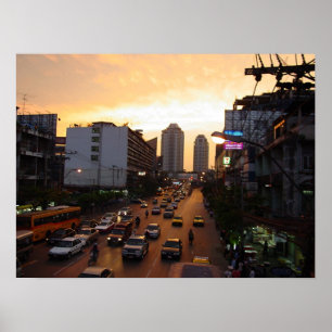 Bangkok at Sunset Poster