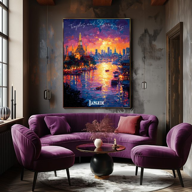 Bangkok City Skyline Poster – Exotic Thai Wall Art (Creator Uploaded)