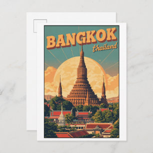 Bangkok city  Wat Arun - Thailand travel gifts Postcard
