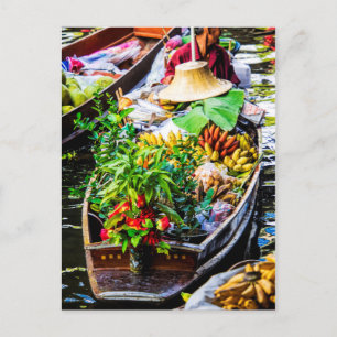 Bangkok  Floating Market Postcard