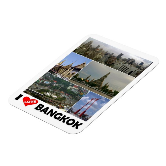 Bangkok - I Love - Thailand - Magnet (Left Side)