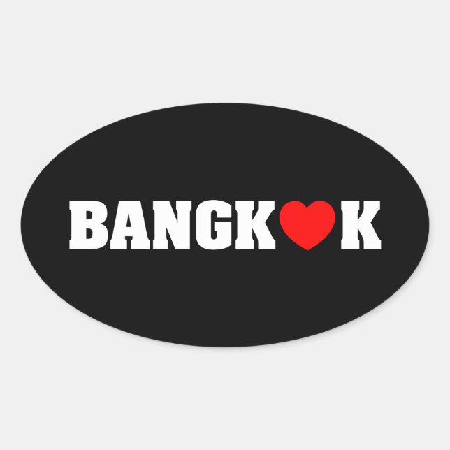 BANGKOK LOVE OVAL STICKER (Front)