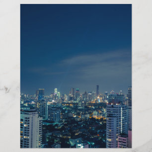 Bangkok skyline at night panorama