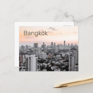 Bangkok Skyline Sunset Panorama BKK Thailand Holiday Postcard