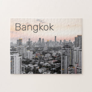 Bangkok Skyline Sunset Panorama BKK Thailand Jigsaw Puzzle