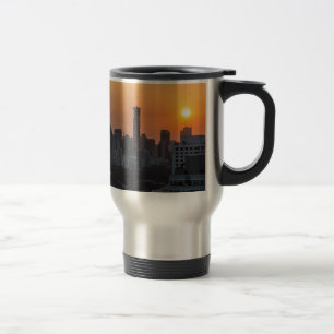 Bangkok skyline sunset panorama travel mug