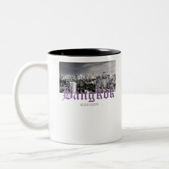 Bangkok Skyline Two-Tone Coffee Mug (Left)