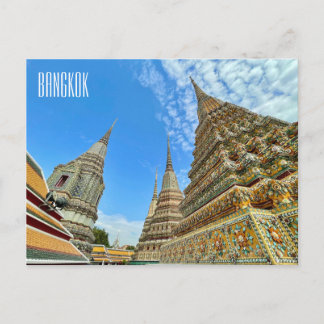 bangkok stupas wat pho postcard