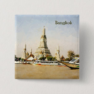 Bangkok, Thailand 15 Cm Square Badge
