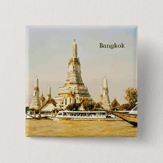 Bangkok, Thailand 15 Cm Square Badge (Front)