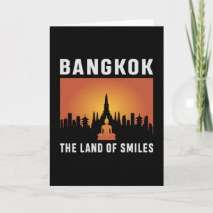 Bangkok Thailand City Cityscape Skyline Funny Gift Card