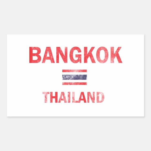 Bangkok Thailand designs Rectangular Sticker (Front)
