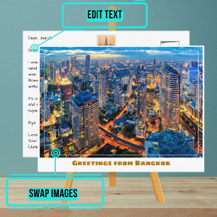 Bangkok Thailand Skyline Modern Postcard