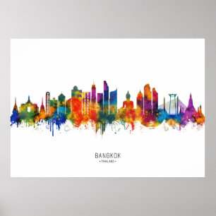 Bangkok Thailand Skyline Poster