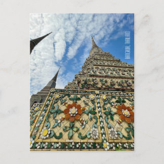 bangkok thailand stupas wat pho postcard