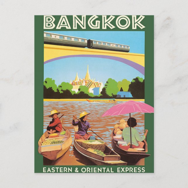Bangkok Thailand Travel Postcard (Front)