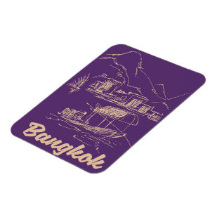 Bangkok, Thailand travel poster Magnet