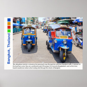 Bangkok, Thailand tuk-tuks Poster