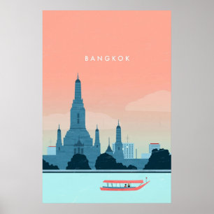 Bangkok travel poster