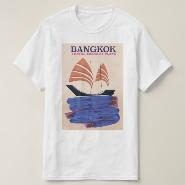 Bangkok "Travel there by plane" T-Shirt (Design Front)