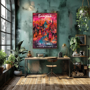 Bangkok Vibrant Art Contemporary Style Poster