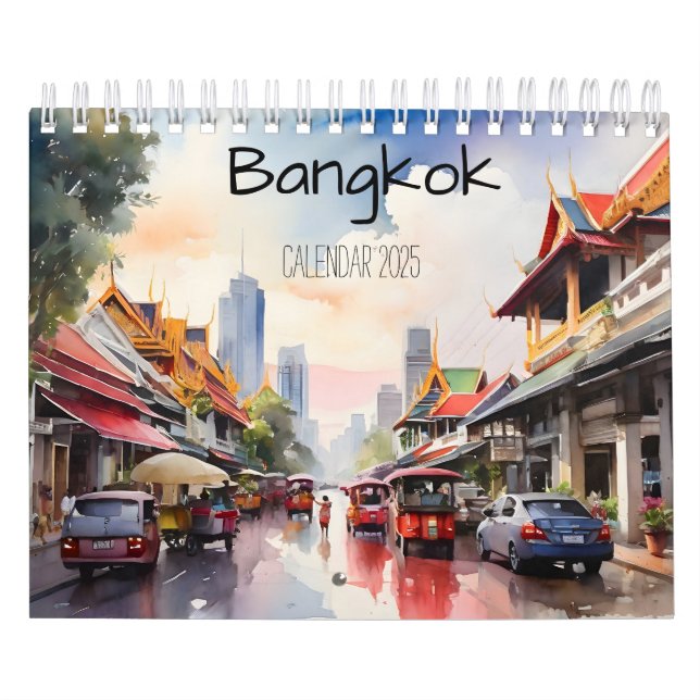 Bangkok watercolor art calendar (Cover)