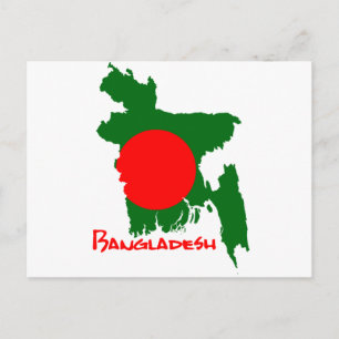 Bangladesch Map Postcard