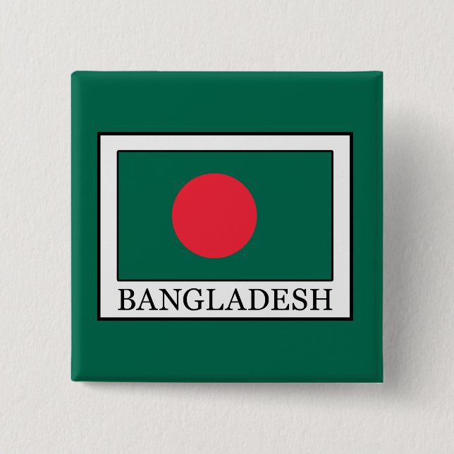 Bangladesh 15 Cm Square Badge (Front)
