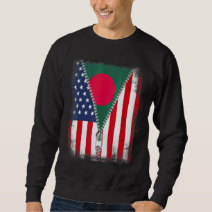 Bangladesh American Flag Zip Sweatshirt