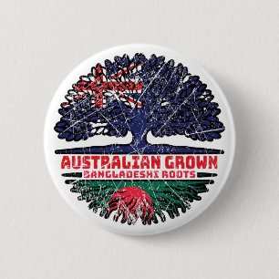 Bangladesh Bangladeshi Australian Australia Tree 6 Cm Round Badge