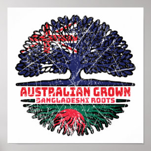 Bangladesh Bangladeshi Australian Australia Tree Poster