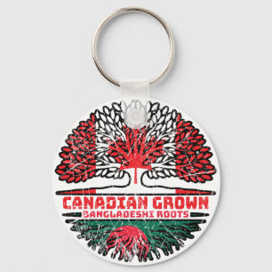 Bangladesh Bangladeshi Canadian Canada Tree Roots Key Ring