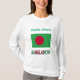 Bangladesh Bangladeshi Flag Green Personalised  T-Shirt