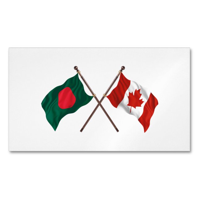 Bangladesh & Canada Flag Magnet – Cultural Pride (Front)