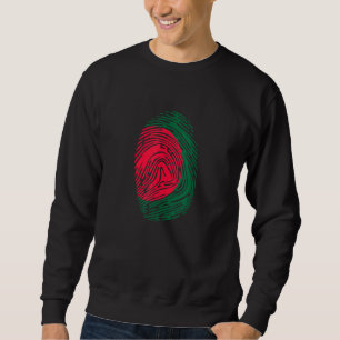 Bangladesh Country Flag Fingerprint DNA Sweatshirt