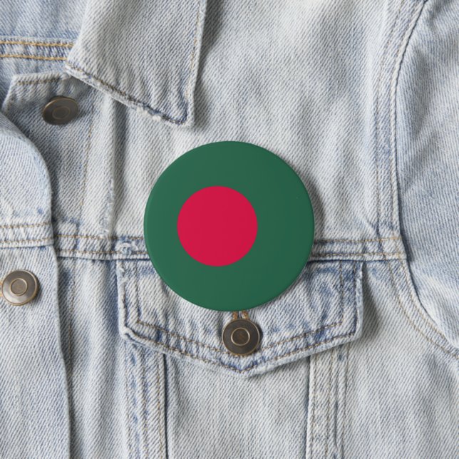 Bangladesh flag 7.5 cm round badge (In Situ)