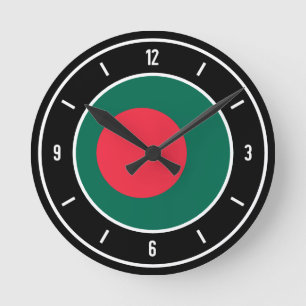 Bangladesh Flag Elegant Round Clock