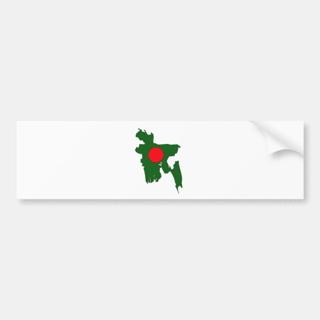 Bangladesh Flag Map full size Bumper Sticker (Front)