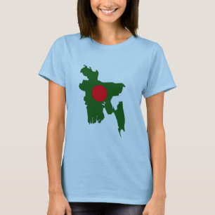 Bangladesh flag map T-Shirt