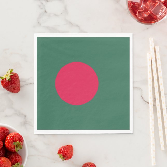 Bangladesh flag napkin (Insitu)