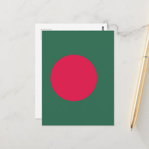 Bangladesh flag postcard