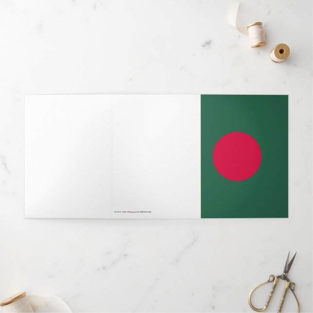 Bangladesh flag Tri-Fold card (Outside)