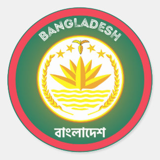 Bangladesh Heritage Emblem Classic Round Sticker