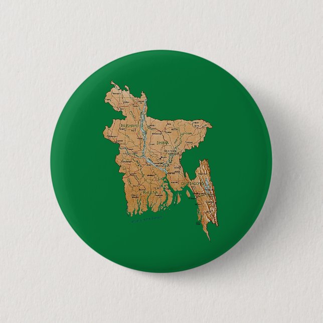 Bangladesh Map Button (Front)