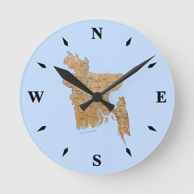 Bangladesh Map Clock (Front)